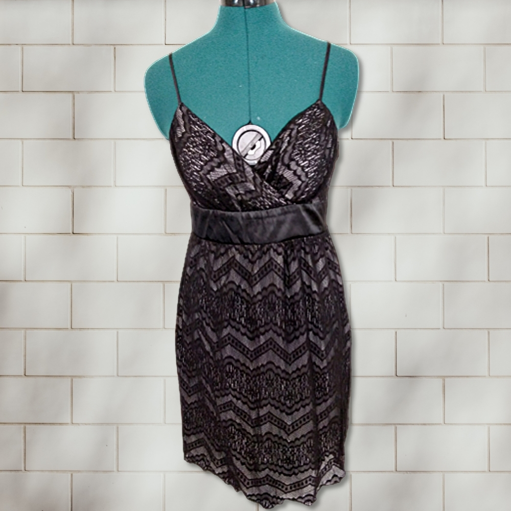 AGB Women's Small Black Lace Sundress